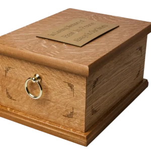 Oak-mdf Cremation Casket Gold
