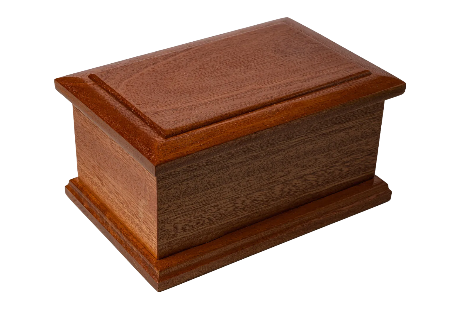 Plain Mahogany pet cremation casket